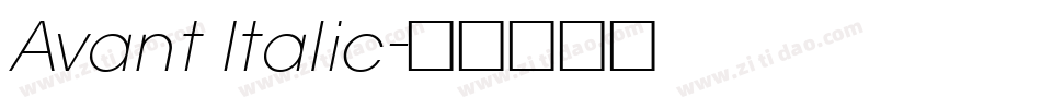 Avant Italic字体转换